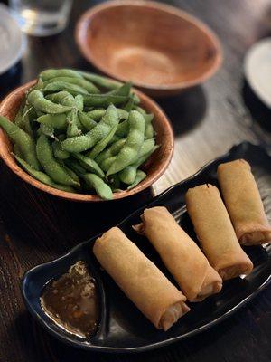 Edemame and veggie eggrolls