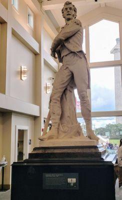 Sculpture of Commodore Perry in Visitor Center at Perry's Victory and International Peace Memorial