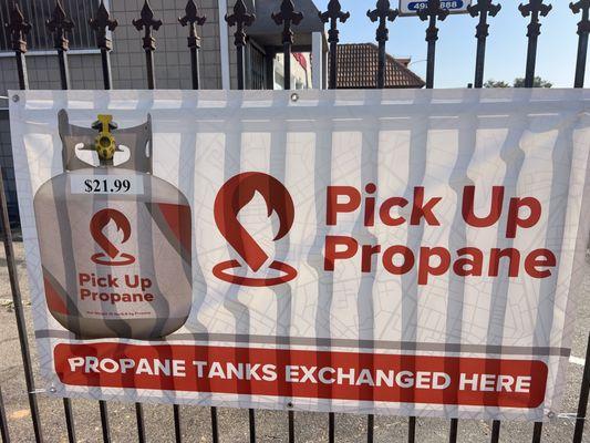 We have bottle  exchange propane for only $ 21 99