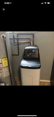 Water softener install for this New Carlisle homeowner.