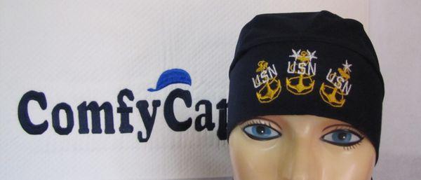 Skull cap with embroidery.