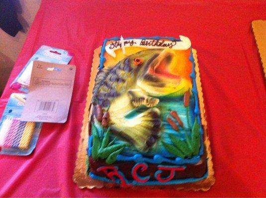 Birthday cake for fisherman. (One of my personal favorites!)