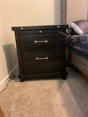 Black night stand