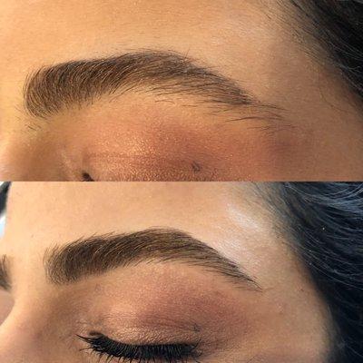 Eyebrows threading