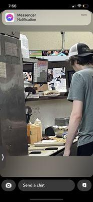 Sauce on the cutting board?? Sauces are meant to be refrigerated who knows how long it's been sitting out in the hot kitchen!!!!!