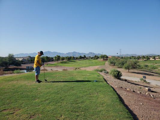 From the tee box on #9. No, that's not me. 8-21-21