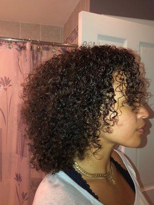 After DevaCut (dry cut, wash, style & diffused) with Siddal