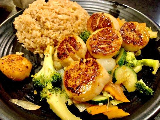 Scallop hibachi dinner.