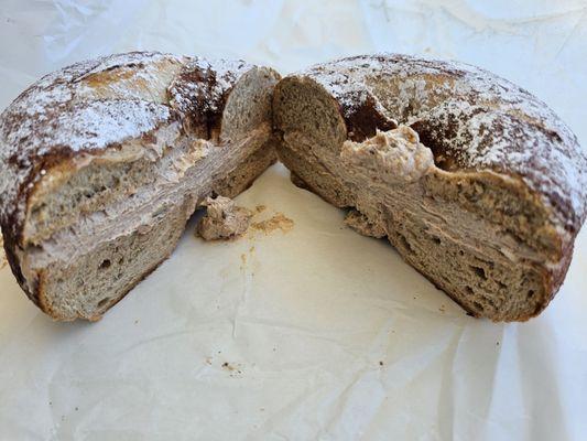 French Toast Bagel with Maple Walnut Cream Cheese