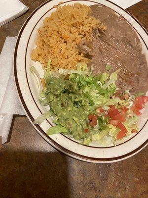 Plate that comes with Steak Ranchero