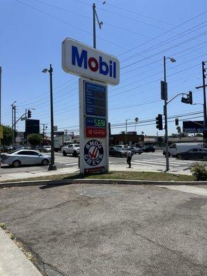 Corner of Santa Monica Blvd & Vine in Hollywood