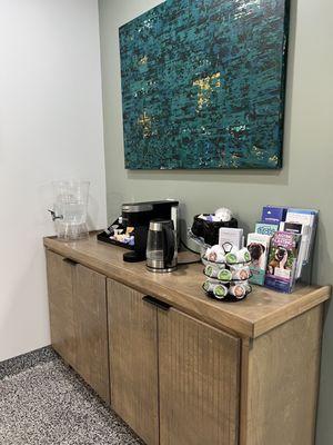 Coffee drink bar in lobby