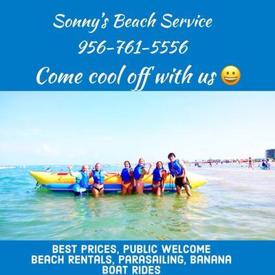 Banana Boat Rides with Sonny's Beach Service