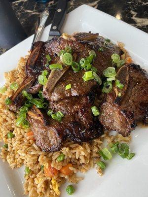 Korean short ribs and we upgraded to fried rice