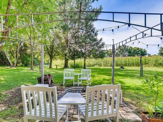 Gorgeous yard and firepit on a house I recently sold in Rogers, MN!