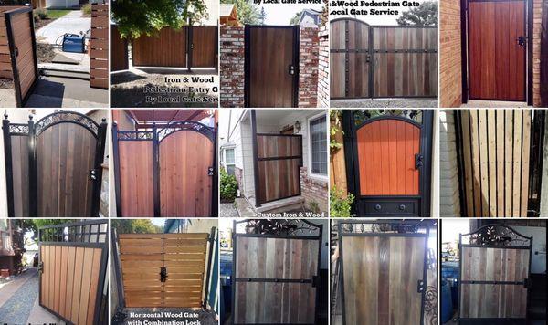 Local Garage Door&Gate projects:
Swinging Gates wood & steel frame