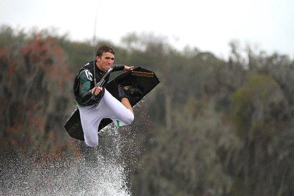 Florida college wake boarding championship in Gainesville, Florida.