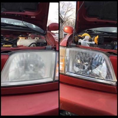 Don't get caught in a haze, get your gloomy headlights restored ASAP