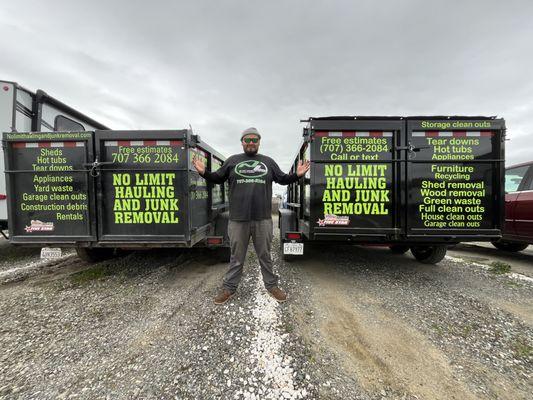 RUDY and the NO LIMIT HAULING AND JUNK REMOVAL FLEET....