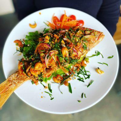 Pla Lui Suan (Whole Red Snapper)