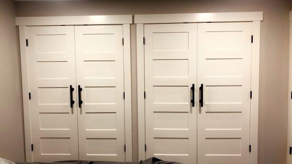 Closet doors, installed by Kevin