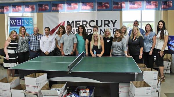 Mercury & WHINS at the 2015 Soldier Packing Party - preparing care packs for our troops in Iraq and Afghanistan.