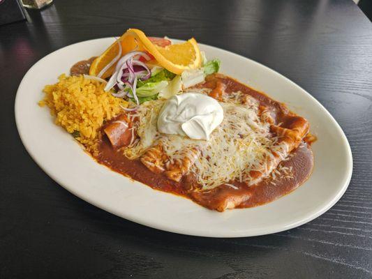 Chicken Enchiladas Rojas