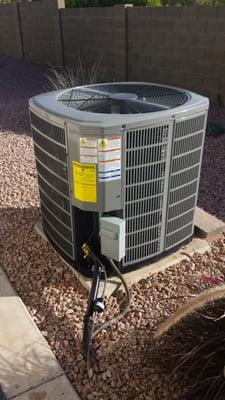 I installed this American Standard air conditioner atcustomer's home as part of a mobile home rated system.