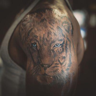 Chris did this tiger/lion combo. This is the tiger side.