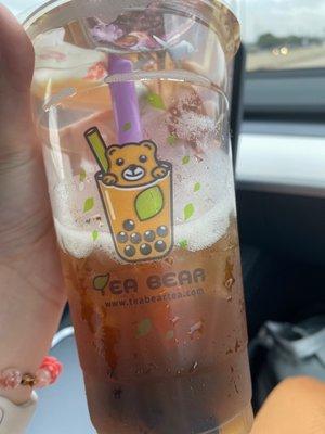 Oolong tea with boba