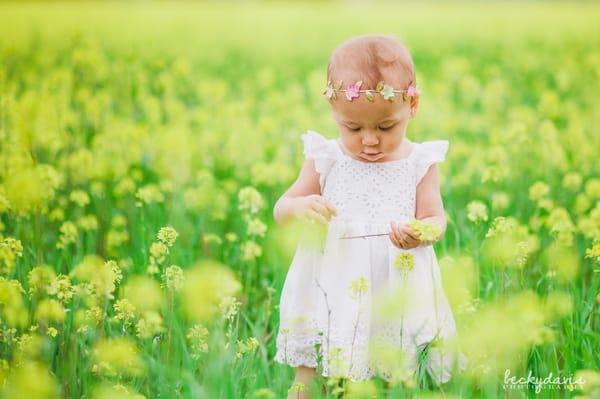 Whimsical baby portrait session