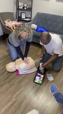 On site BLS course for staff at a local dental practice