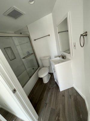 Bathroom in a garage conversion ADU