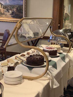 Lots of desserts on the lunch buffet