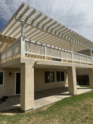 Second floor Deck with shade structure