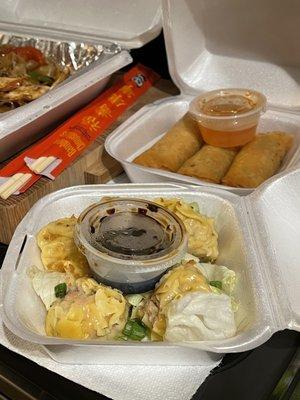 Dumplings & spring rolls; both were fantastic!