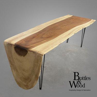 live edge hairpin legs dining table