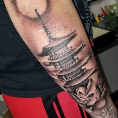 Japanese black and grey sleeve