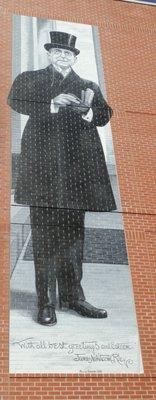 2016 mural of Hoosier author and poet