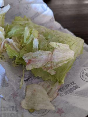 Brown / pink lettuce, gross!!