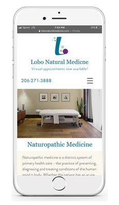 Lobo Natural Medicine, Naturopathic Medicine Page, Mobile