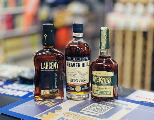 HEAVEN HILL BOTTLED-IN-BOND, LARCENY, MCKENNAHENRY