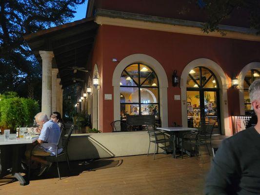 View toward restaurant from the patio