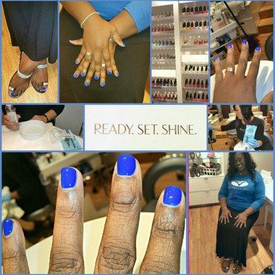 Me & my friends from my VIP travel club had a fab time at Miniluxe.  I opted for the blueberry tinted gel alternative polish.  Outstanding!