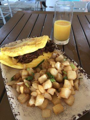 Ropa vieja omelet