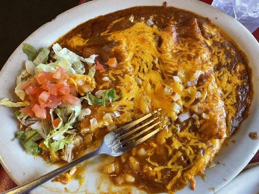 Cheese and Onion Enchiladas