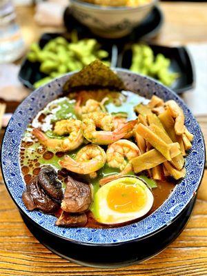 Shrimp Matcha Paitan Ramen