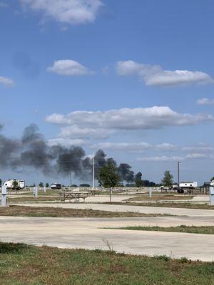 Random fire that was in the pasture across the street.