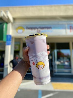 Ube Milk Tea + Taro Puff Cream