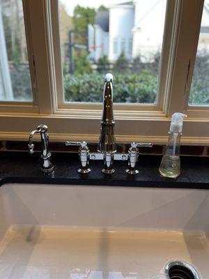 We replace faucets and upgrade fixtures!